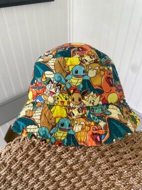 Pokemon All-Over Print Kids Bucket Hat. Age 5-12. Multicolor